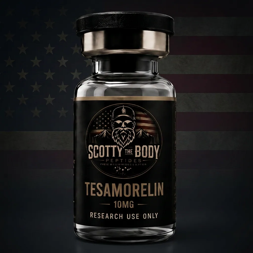 Tesamorelin research peptide vial
